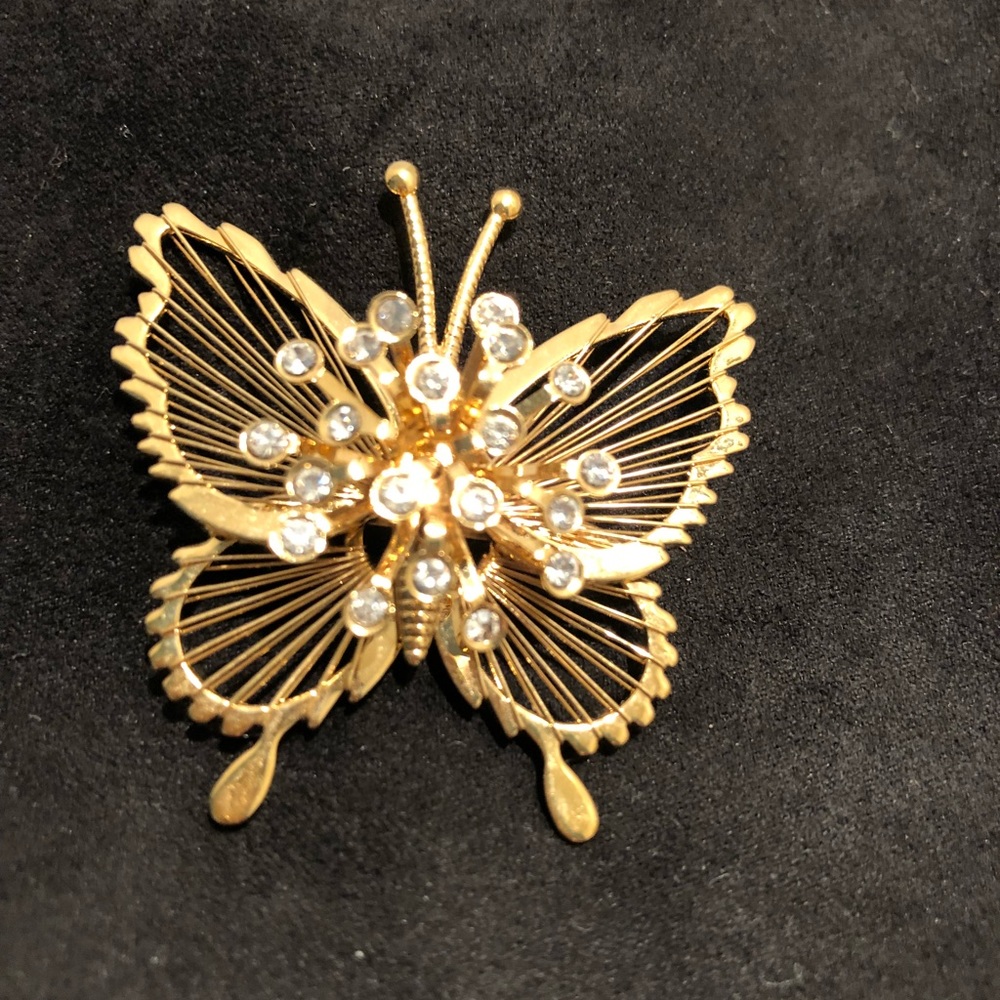 Monet Wire Butterfly Brooch